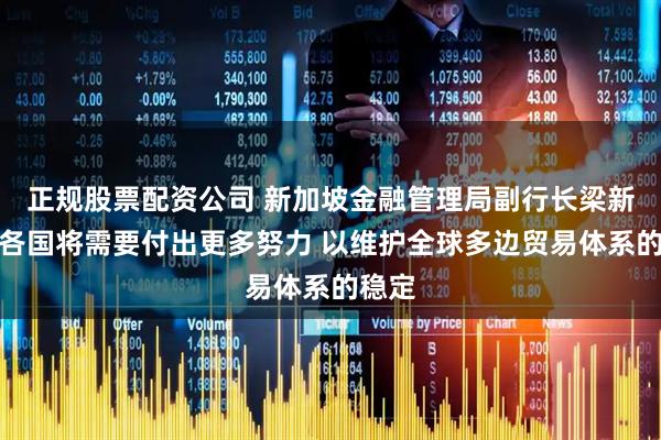 正规股票配资公司 新加坡金融管理局副行长梁新松：各国将需要付出更多努力 以维护全球多边贸易体系的稳定
